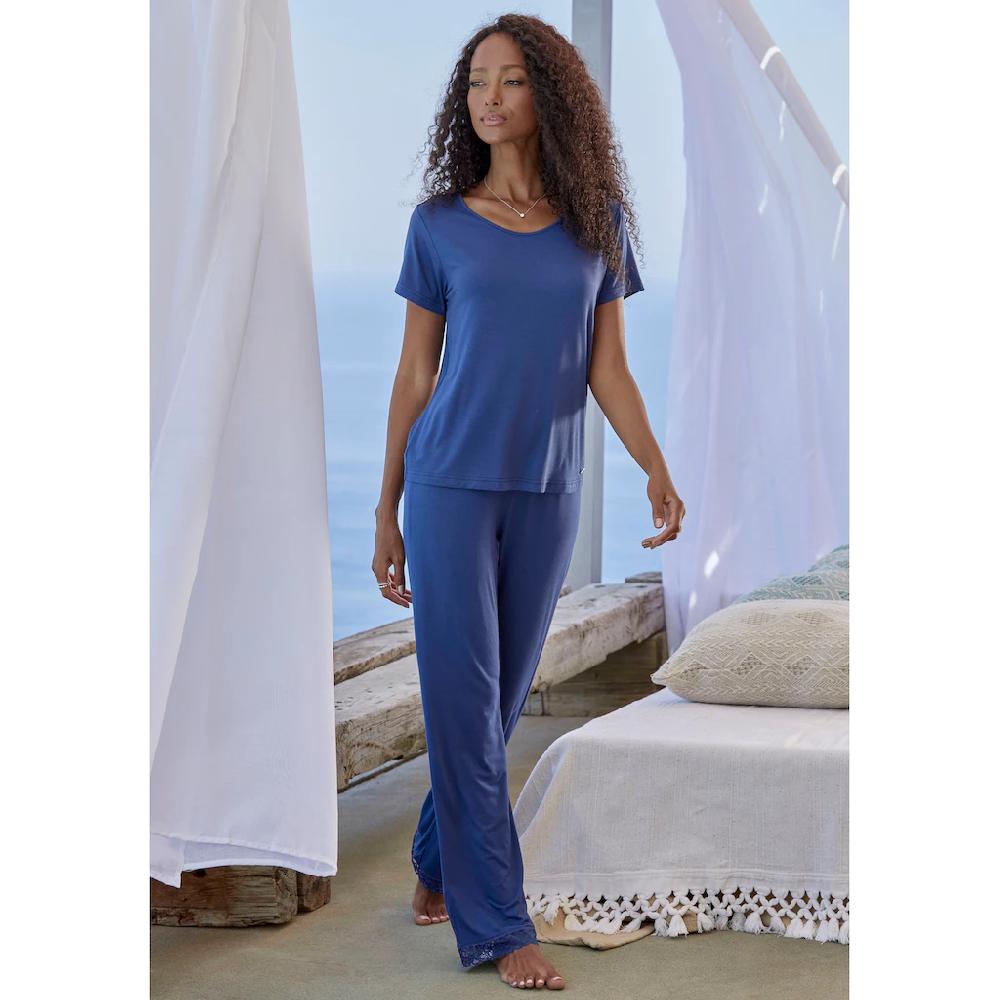 LASCANA Pyjama (2 Tlg.) Mit Schönen Spitzeneinsätzen Kaufen