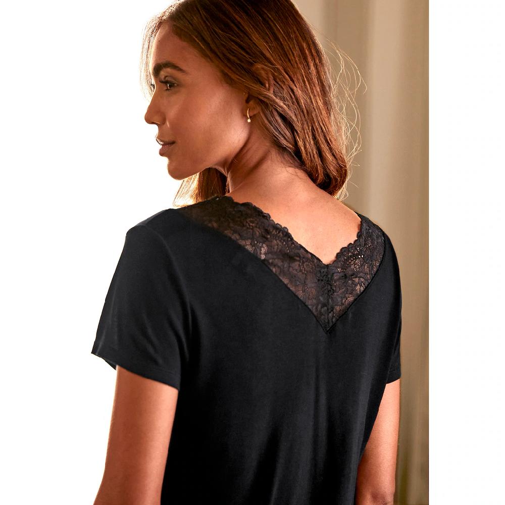 LASCANA Pyjama (2 Tlg.) Mit Spitzeneinsätzen ▷ Für