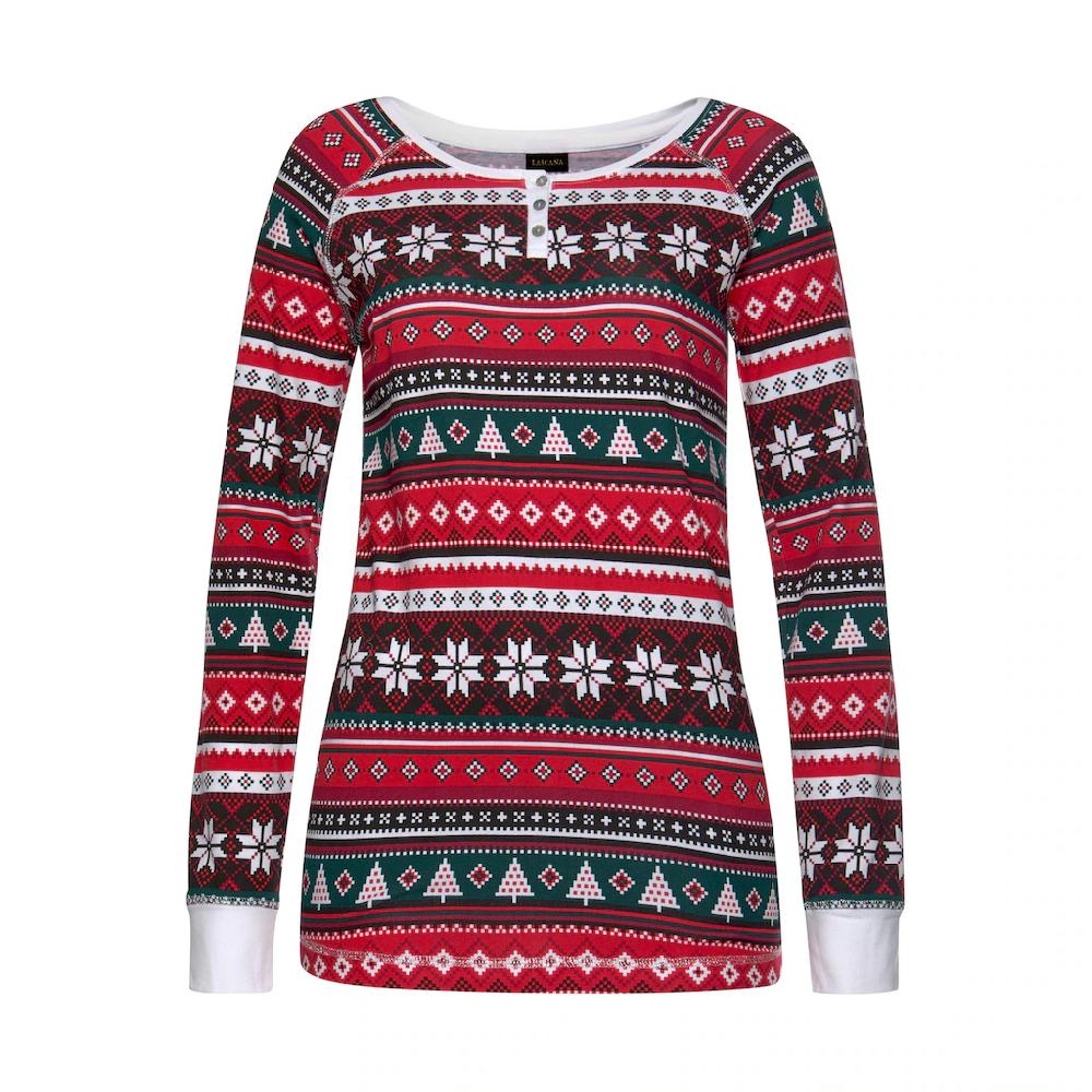 LASCANA Pyjama Mit Christmas-Alloverprint Online Kaufen