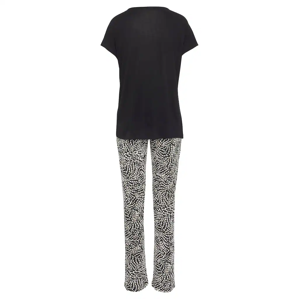 LASCANA Pyjama (Set 2 Tlg.) Mit Gemusterten Details Online Kaufen