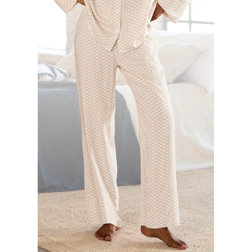 LASCANA Pyjamahose Mit Edlem Allover-Muster