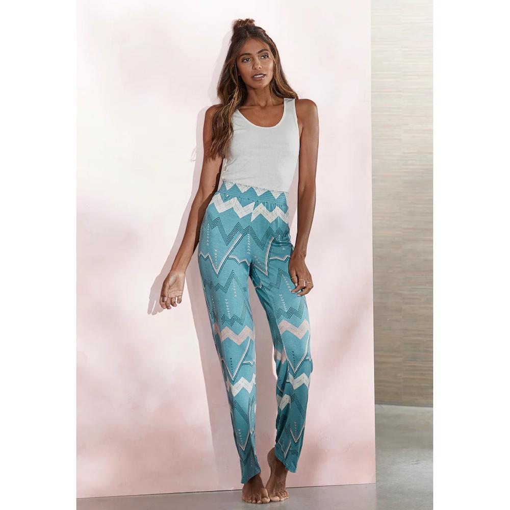 LASCANA Pyjamahose Mit Grafischem Zick-Zack Muster Bestellen