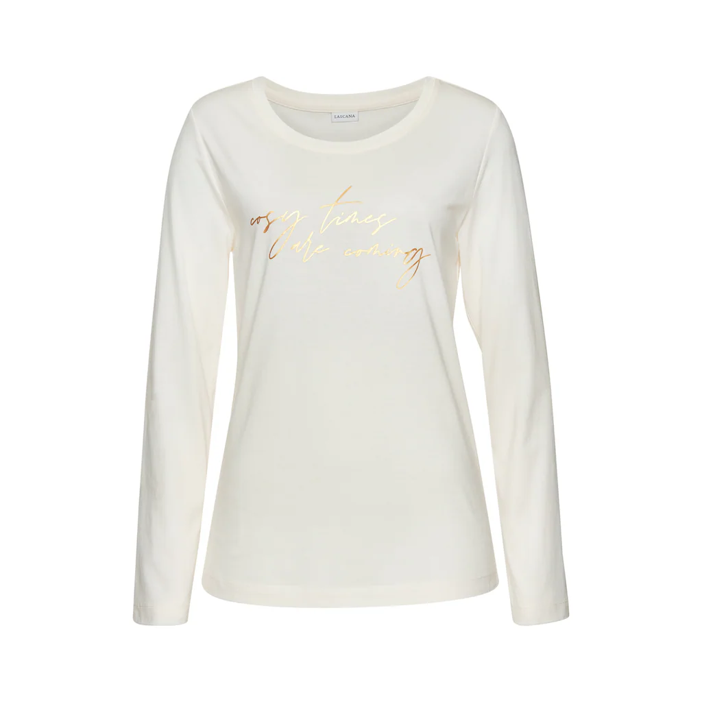 LASCANA Pyjamaoberteil Mit Folienprint Bestellen