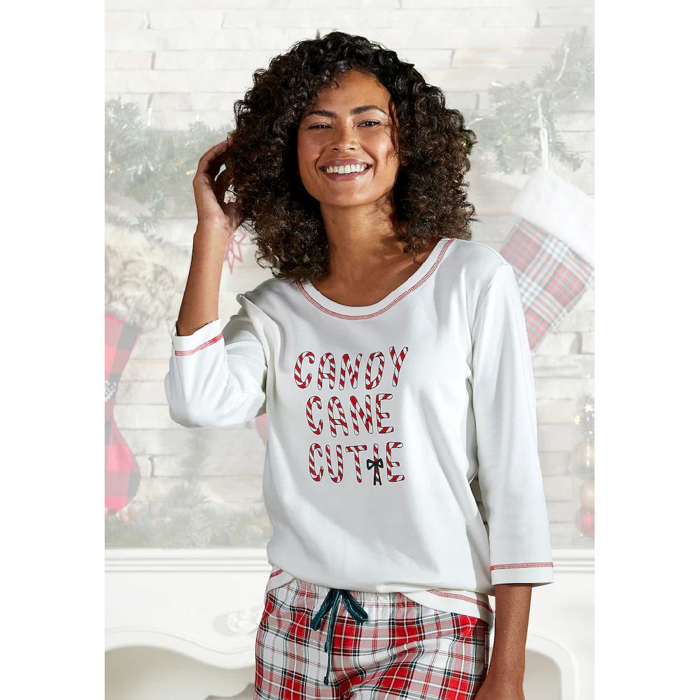 LASCANA Pyjamaoberteil mit Schriftzug online bestellen