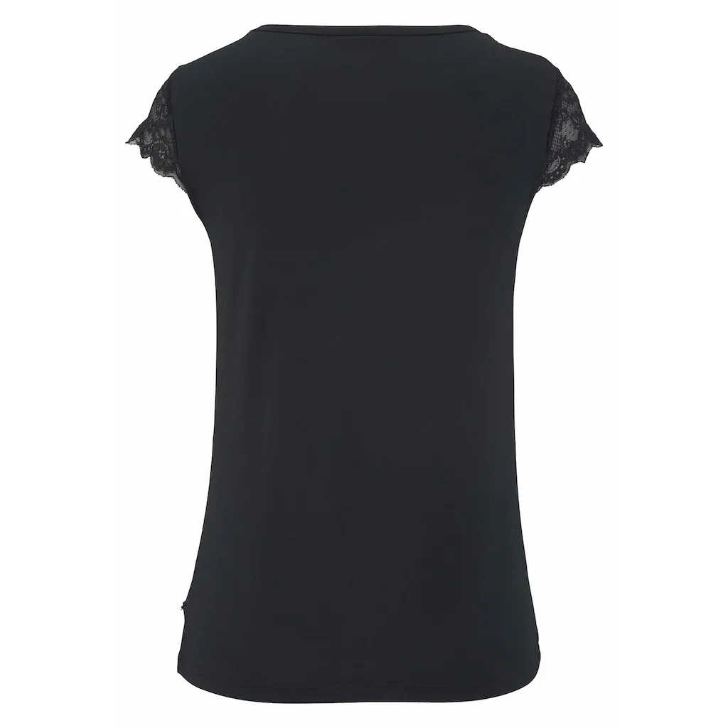 LASCANA Pyjamaoberteil Mit Spitzenärmeln Online Bestellen