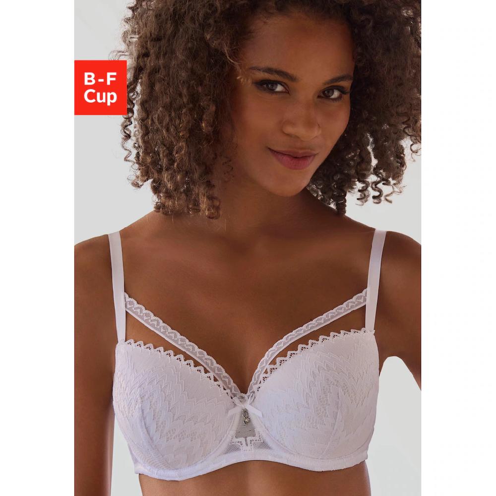 LASCANA Schalen-BH mit modischer Zick-Zack-Spitze im Balconnet-Schnitt Dessous bestellen