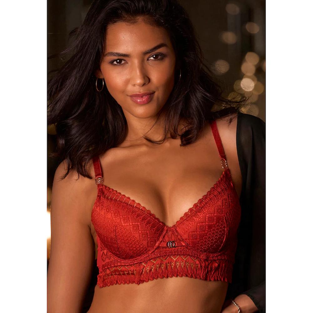LASCANA Schalen-BH »Nina« In Leichter Longform Aus Graphischer Spitze Sexy Dessous Kaufen