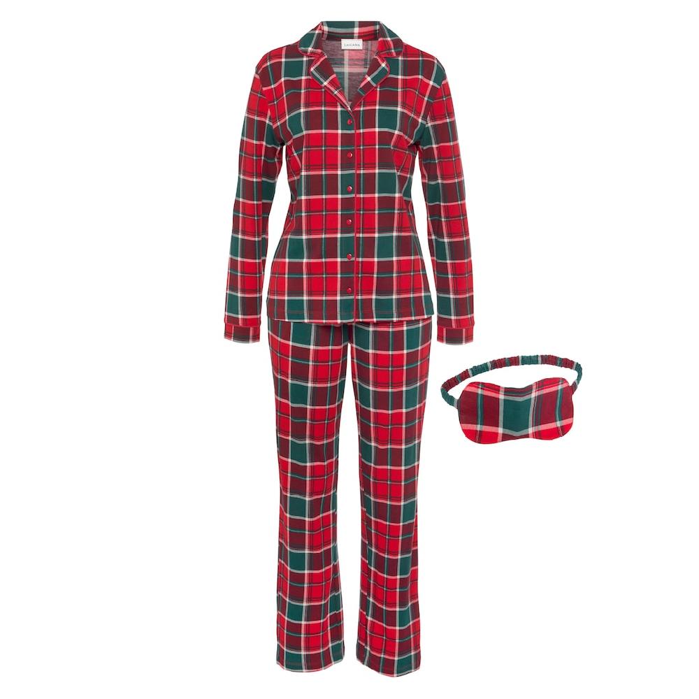 LASCANA Schlafanzug (Set 3-teilig) incl. Schlafmaske