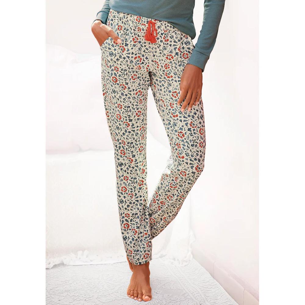 LASCANA Schlafhose im Blumen Allover-Druck kaufen