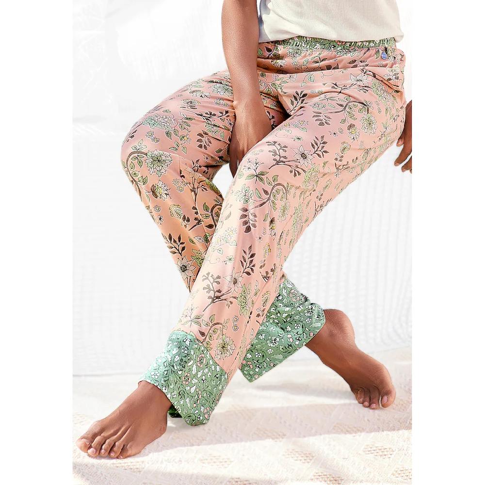 LASCANA Schlafhose im Blumen Allover-Druck kaufen