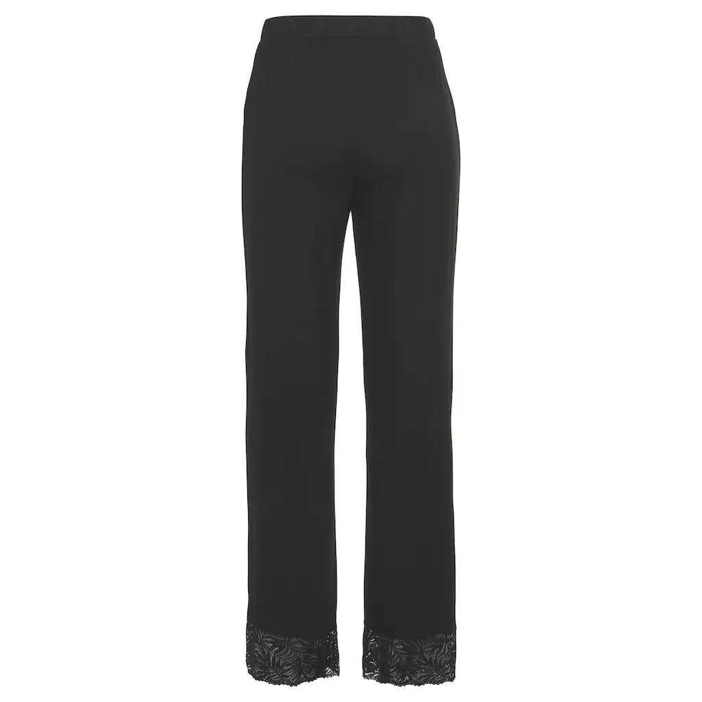 LASCANA Schlafhose Mit Edlen Spitzendetails ▷ Für
