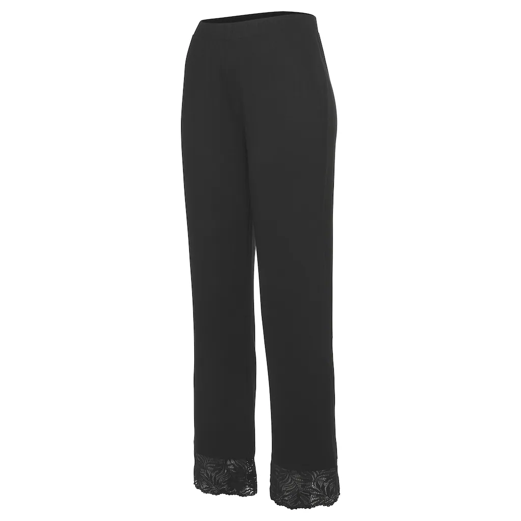 LASCANA Schlafhose Mit Edlen Spitzendetails ▷ Für