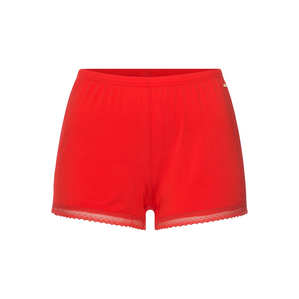 LASCANA Schlafshorts Mit Spitzenbesatz Online Kaufen