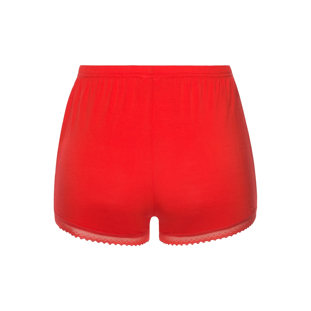 LASCANA Schlafshorts Mit Spitzenbesatz Online Kaufen