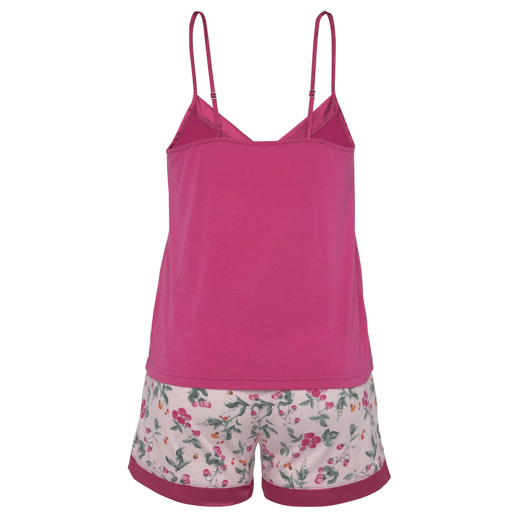 LASCANA Shorty (2 Tlg.) Mit Früchte-Print Und Satin-Details ▷ Für
