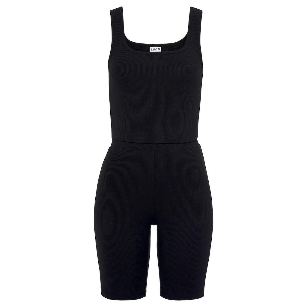 LASCANA Shorty Bestehend Aus Top Und Shorts Aus Rippmaterial Homewear-Set