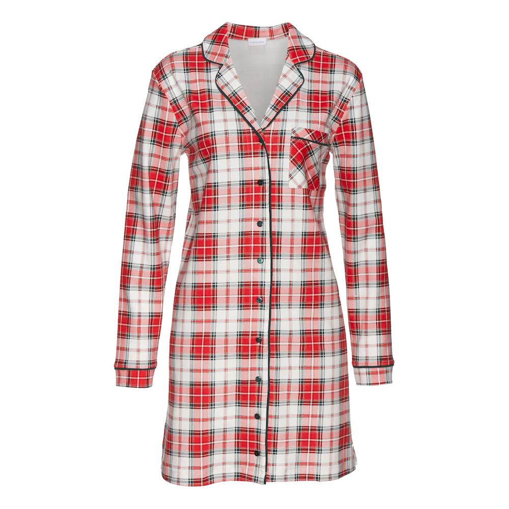 LASCANA Sleepshirt Mit Karomuster Und Paspeln Online Kaufen