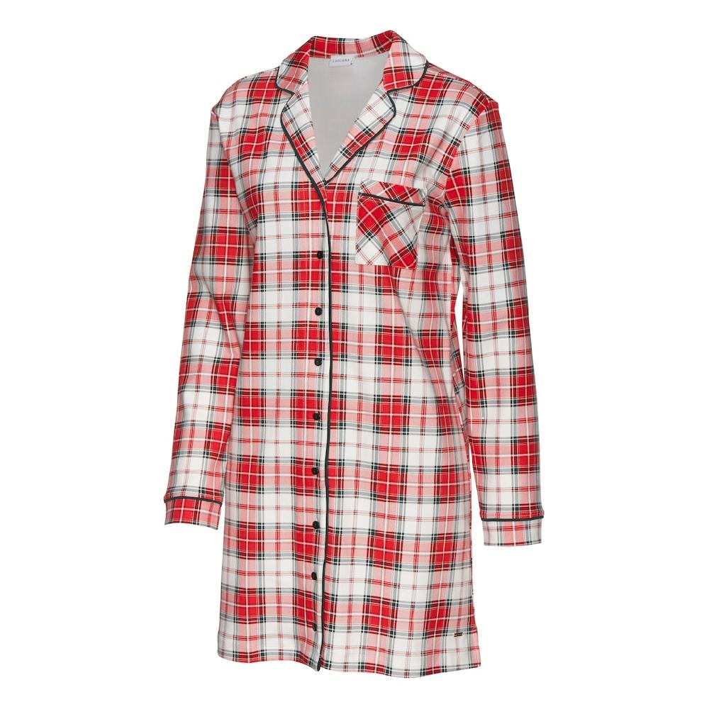 LASCANA Sleepshirt Mit Karomuster Und Paspeln Online Kaufen