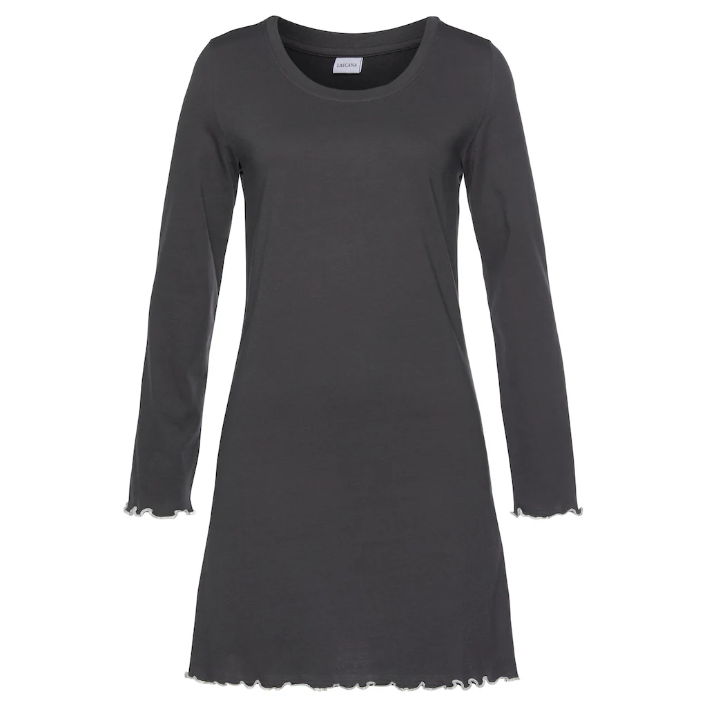 LASCANA Sleepshirt Mit Wellensaum ▷ Für