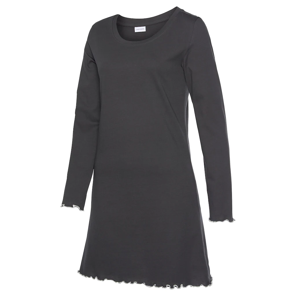 LASCANA Sleepshirt Mit Wellensaum ▷ Für
