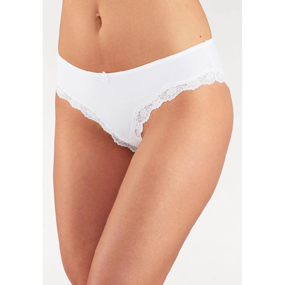 LASCANA Slip (3er-Pack) Aus Elastischer Baumwolle Mit Zarter Spitze Online Bestellen