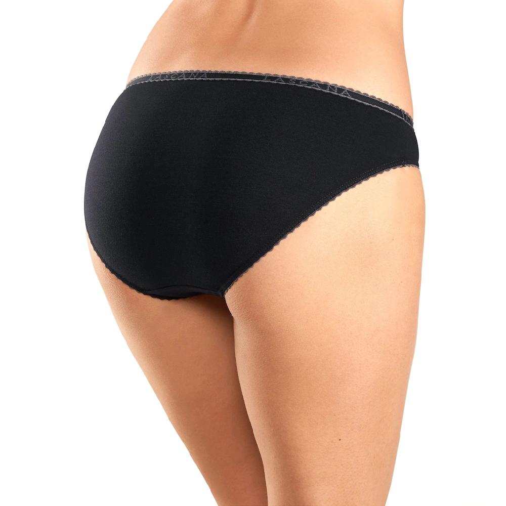 LASCANA Slip (4 Stück) Mit Kontrastfarbener Muschelkante