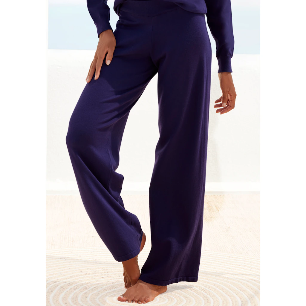 LASCANA Strickhose »-Loungehose« mit weitem Bein Loungewear kaufen