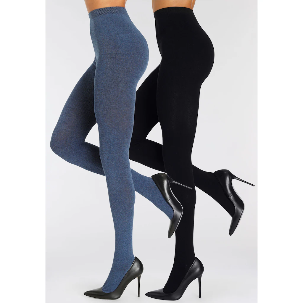 LASCANA Strickstrumpfhose (2 St.) Aus Trageangenehmer Baumwollmischung Online Kaufen