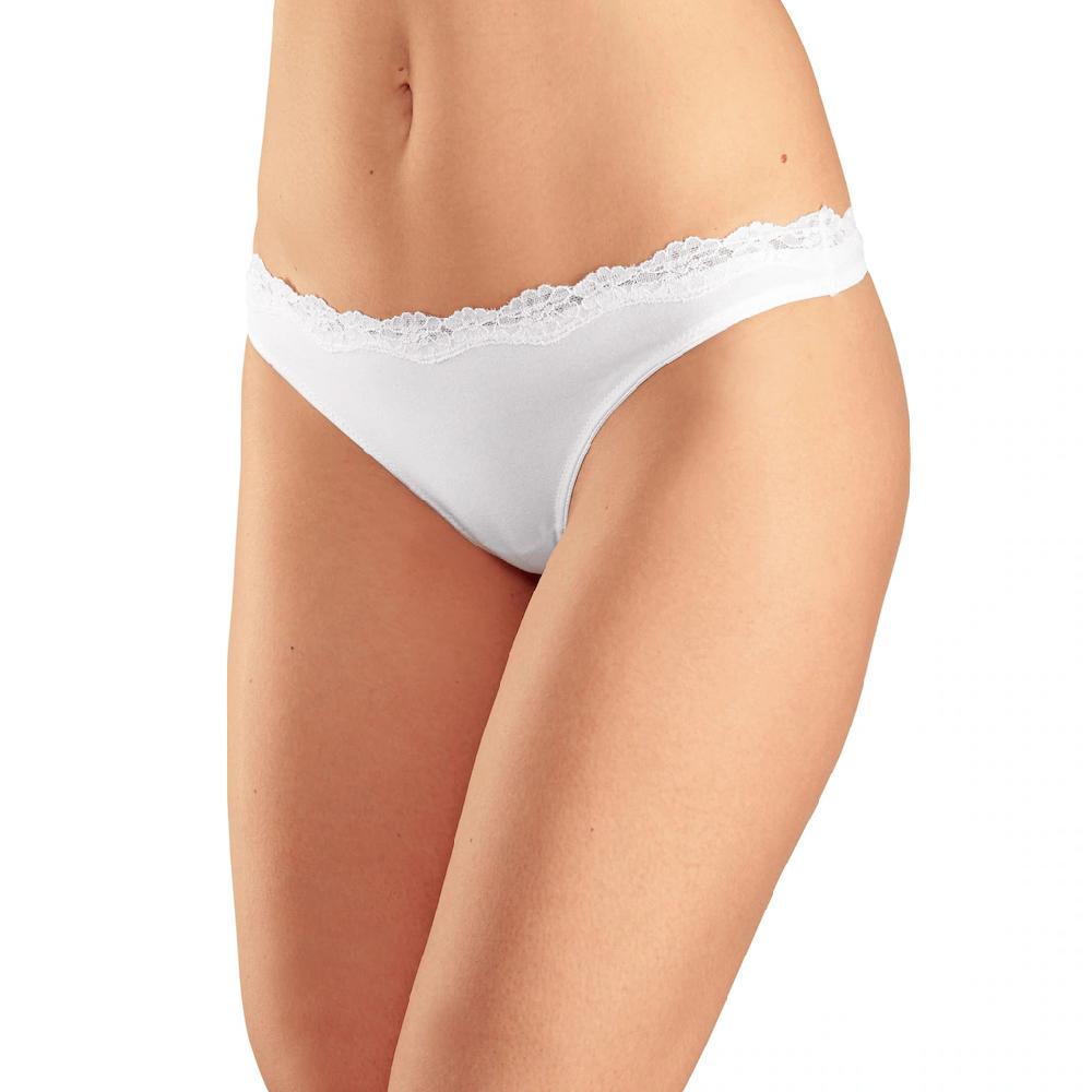 LASCANA String (3er-Pack) Aus Elastischer Baumwolle Mit Zarter Spitze Kaufen