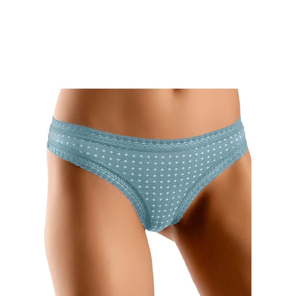 LASCANA String (3er-Pack) Aus Elastischer Baumwolle Mit Weicher Spitze ▷ Für