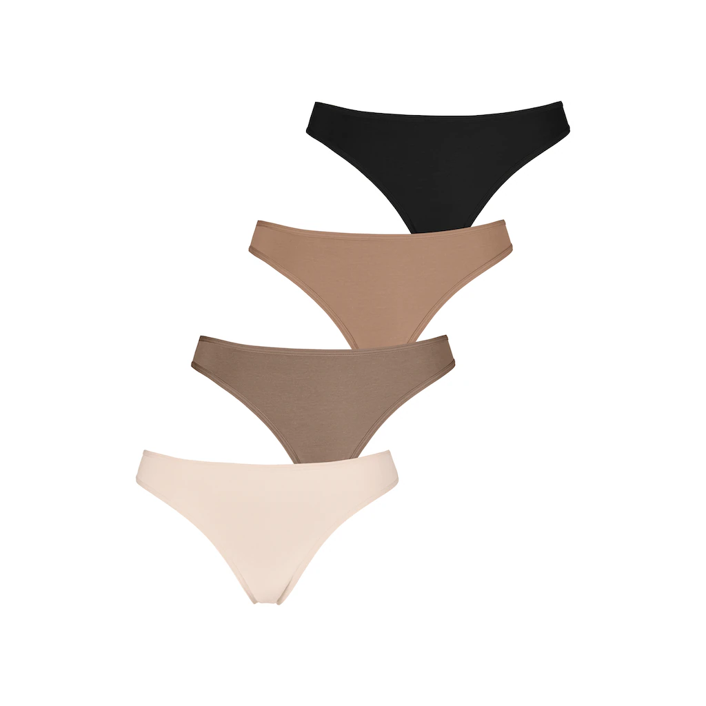 LASCANA String (4er-Pack) Aus Elastischer Baumwolle Kaufen