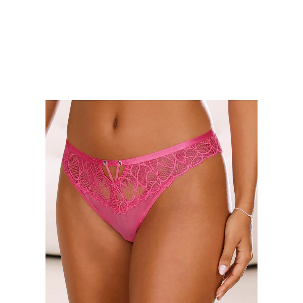 LASCANA String »Alicia« mit schönem Bund aus feiner Spitze kaufen