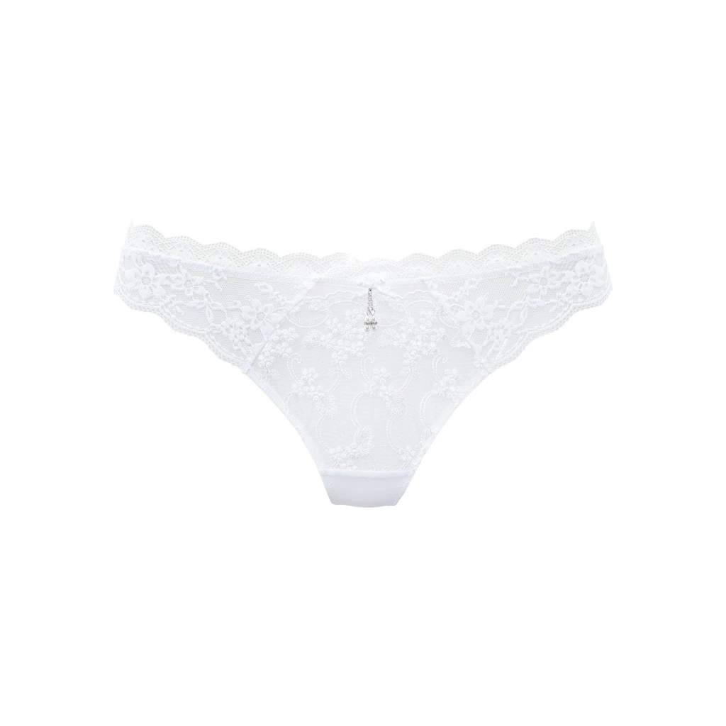 LASCANA String aus edler Stickereispitze und seitlichen Jacquardspitzeneinsätzen online bestellen