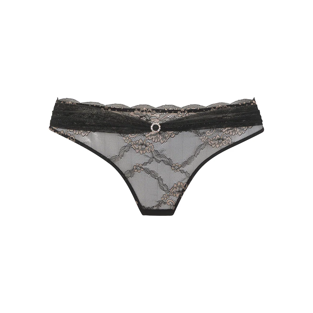 LASCANA String Aus Extravaganter Spitze Mit Edlen Accessoires Sexy Dessous Online Bestellen