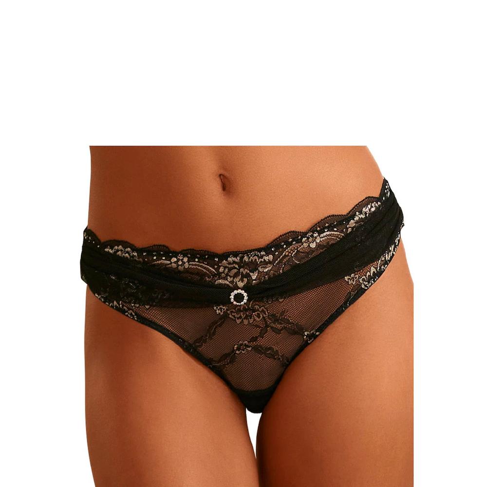 LASCANA String aus extravaganter Spitze mit edlen Accessoires sexy Dessous online bestellen