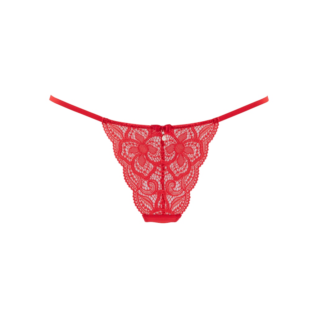 LASCANA String »Nikoletta« Aus Floraler Spitze Mit Accessoire In Perlenoptik Kaufen