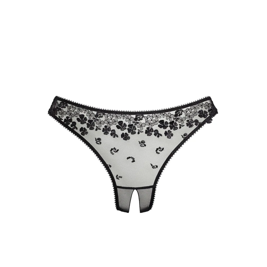 LASCANA String-Ouvert mit aufgesetzen Blüten online kaufen