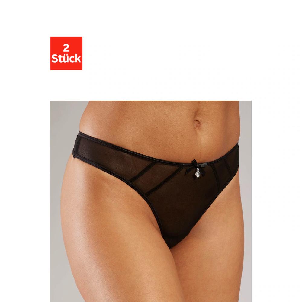 LASCANA String-Ouvert (Packung 2 St. 2 Stück) aus leicht transparentem Netzmaterial online kaufen