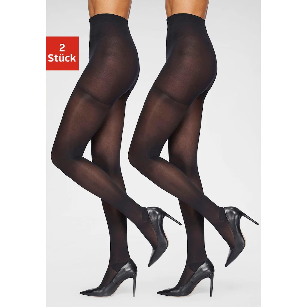 LASCANA Stützstrumpfhose (Packung 2 St.) mit verstärktem Höschenteil online bestellen