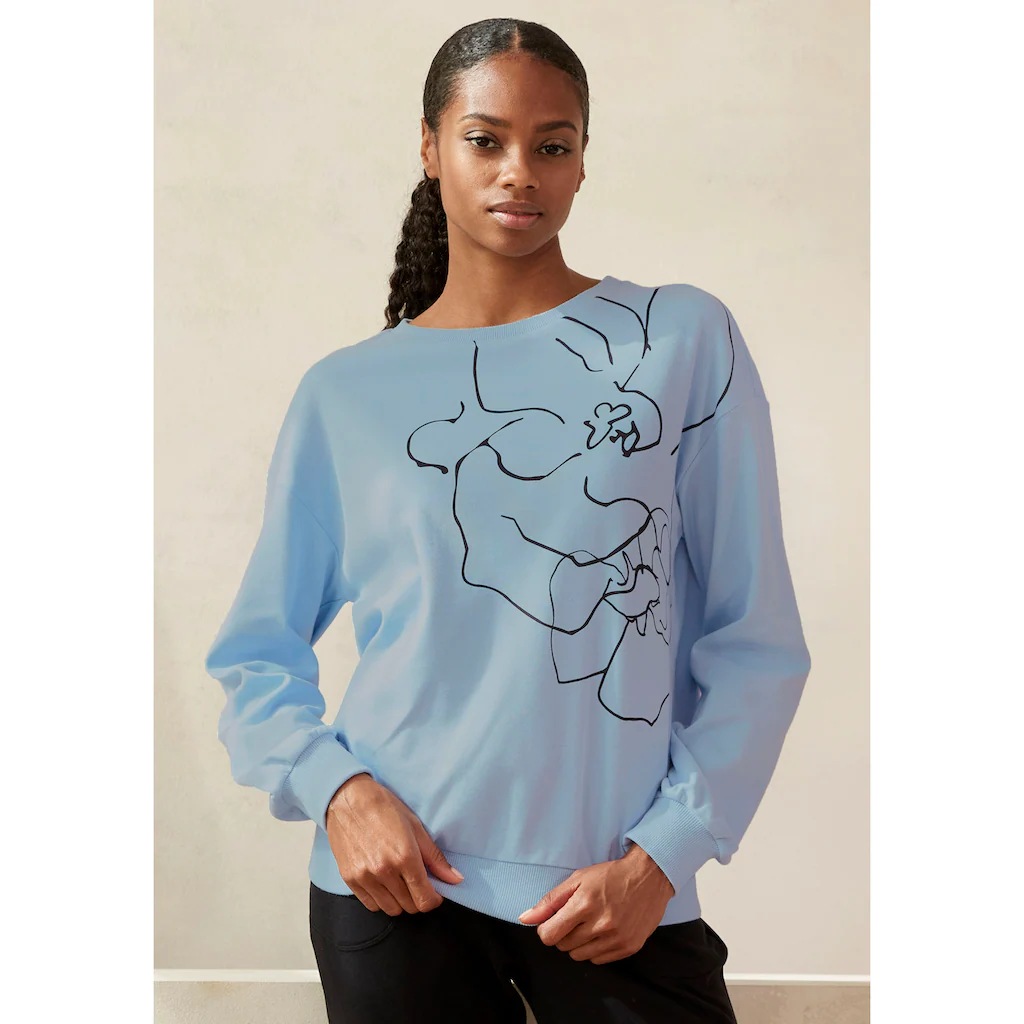 LASCANA Sweatshirt mit Druck Loungewear