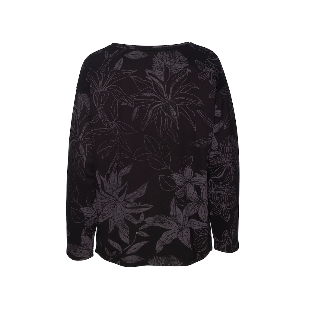 LASCANA Sweatshirt Mit Floralem Alloverdruck Loungewear Loungeanzug