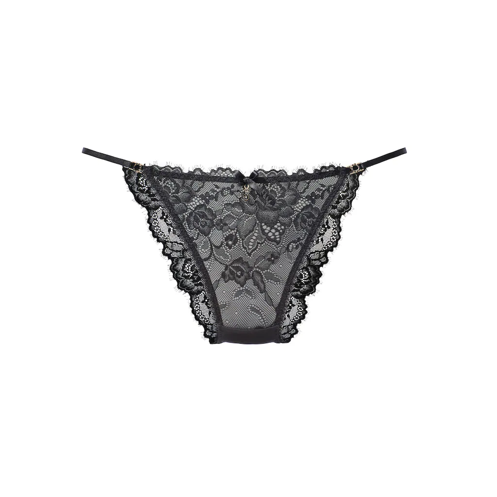 LASCANA Tanga Mit Feiner Satinschleife Und Extravaganten Strassaccessoires Kaufen