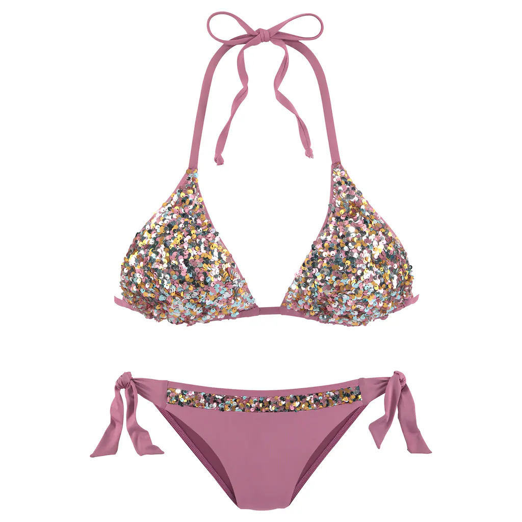 LASCANA Triangel-Bikini Mit Glänzenden Pailletten Kaufen