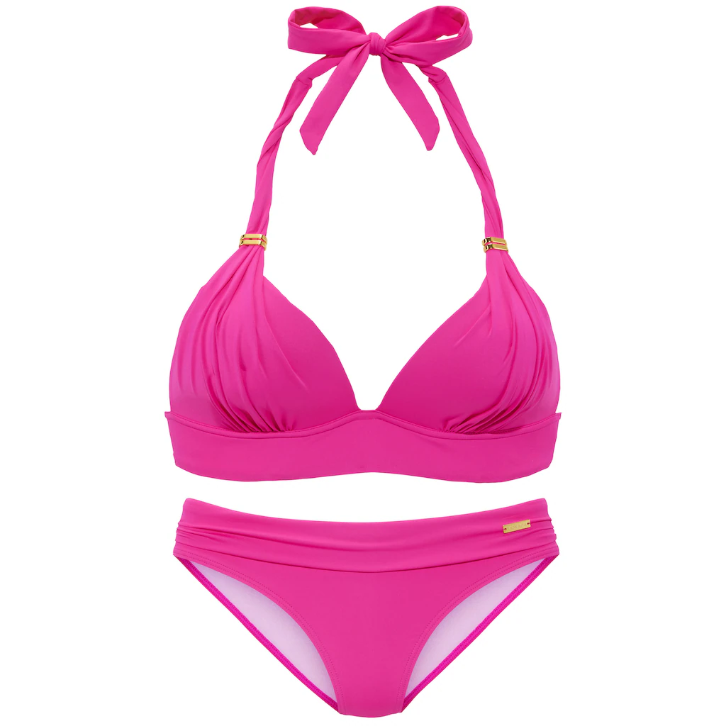 LASCANA Triangel-Bikini »Toni« (Set) Mit Goldfarbenen Accessoires