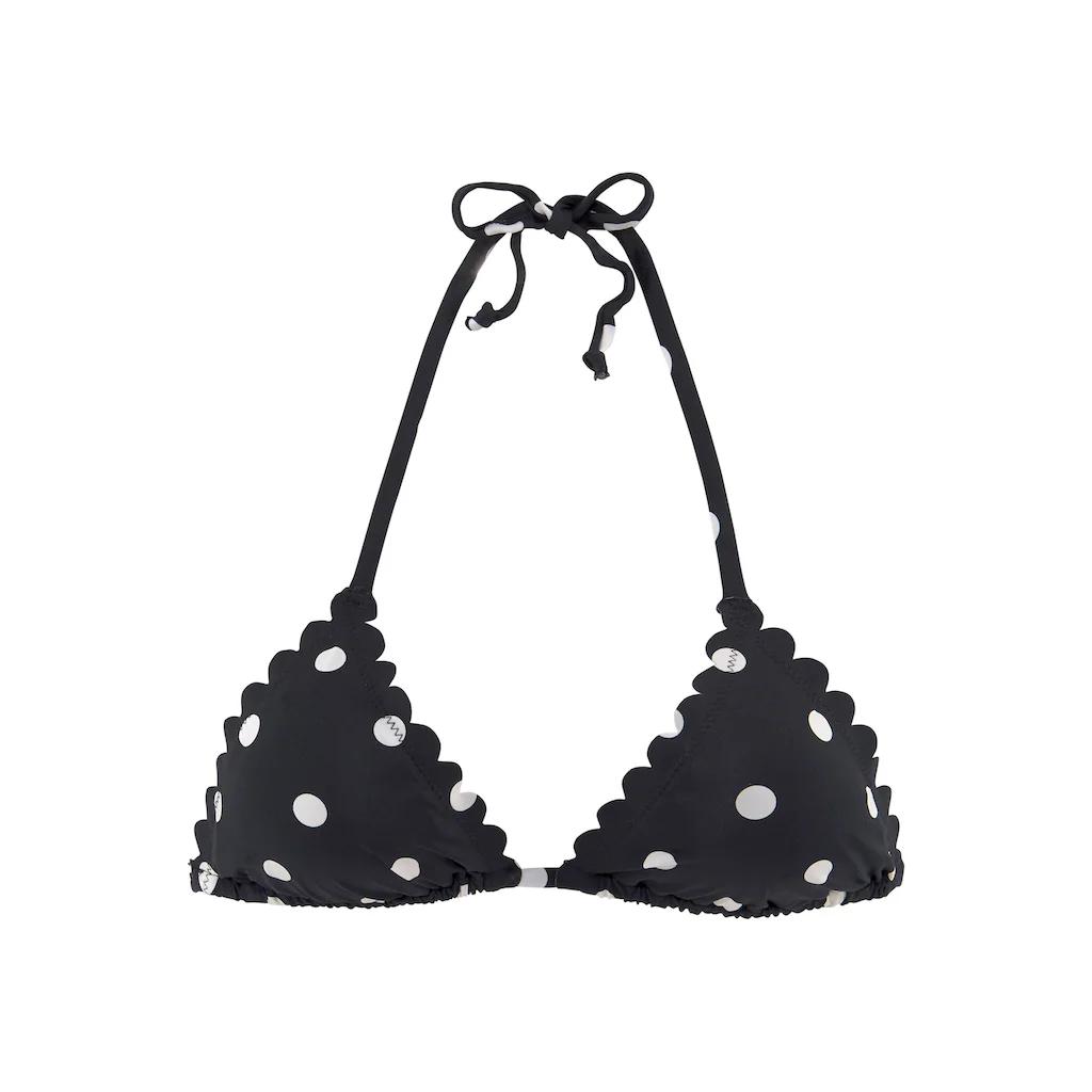 LASCANA Triangel-Bikini-Top »Jada« Mit Muschelkante Und Pünktchen Online Bestellen