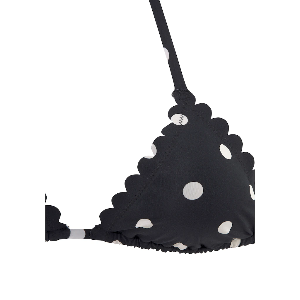 LASCANA Triangel-Bikini-Top »Jada« Mit Muschelkante Und Pünktchen Online Bestellen