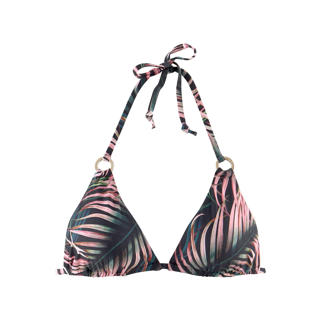 LASCANA Triangel-Bikini-Top »Reese« Mit Goldfarbenen Zierringen ▷ Für