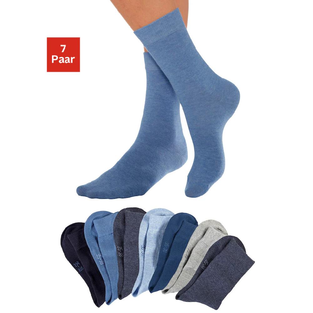 Lavana Basicsocken (Packung 7 Paar) mit druckfreiem Bündchen online kaufen