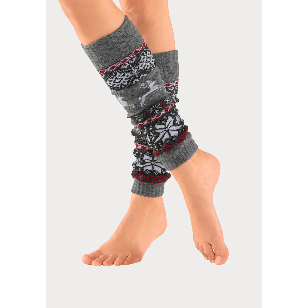Lavana Beinstulpen (Packung) mit eingestrickten Motiven für bestellen