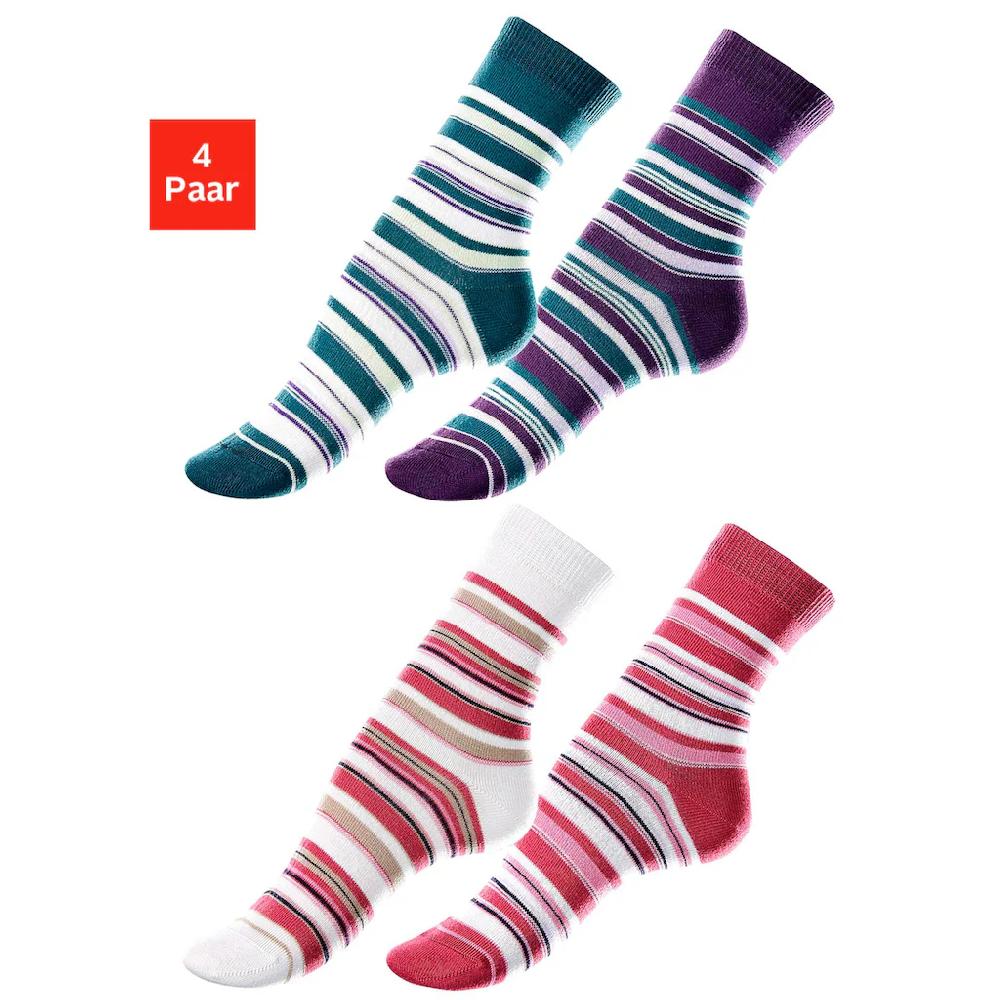Lavana Socken (4 Paar) mit 4 Paar Ringelsocken online kaufen